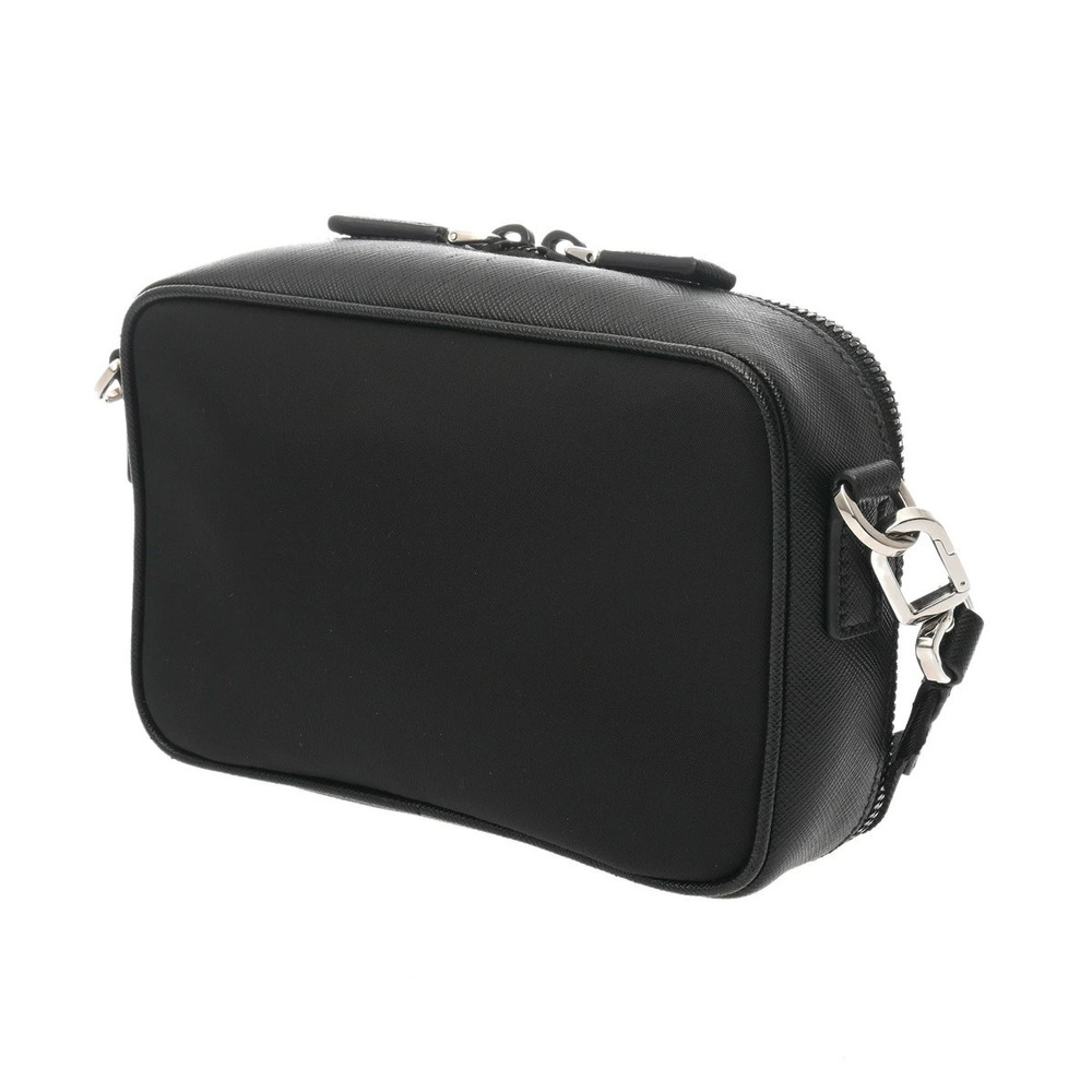 Prada Leather Bag Shoulder Black Saffiano Black